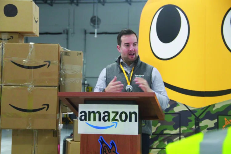 Amazon shipping terminal operating